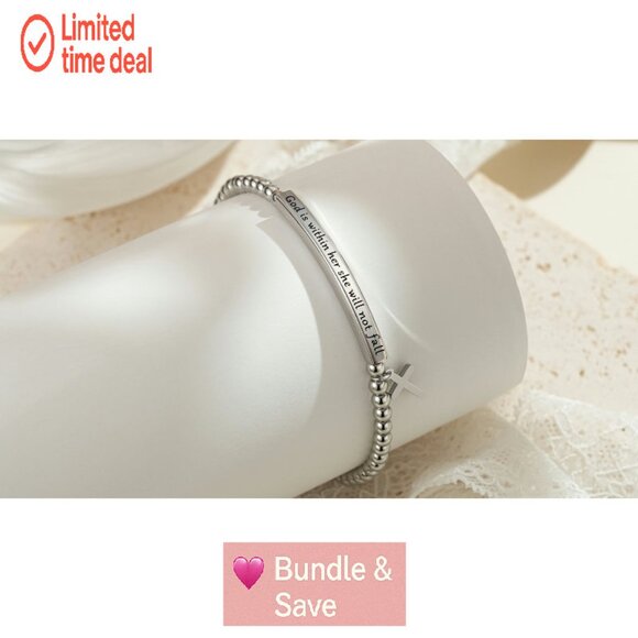 Inspirational Bible Verse Bracelet for Women Girls Christian Jewelry Gift - Picture 8 of 8